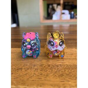 2 Hatchimals GLAMfetti Pink & Blue Figures